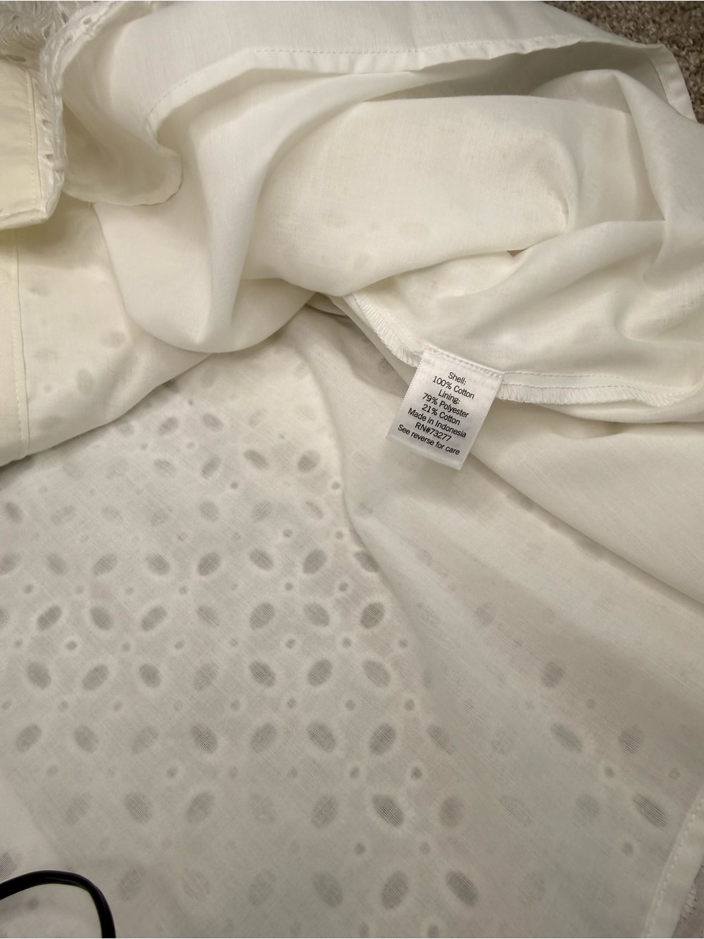 Nine West White Eyelet Midi Dress - Picture 12 of 12